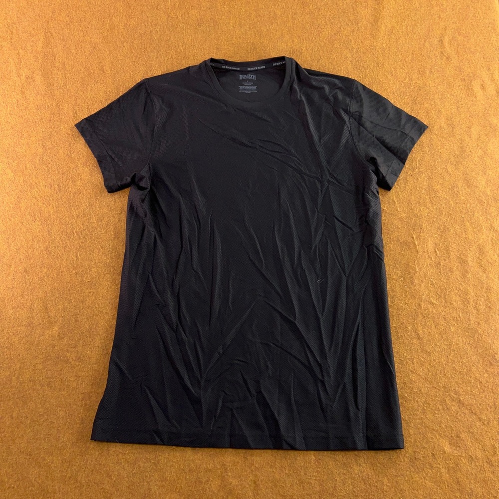 Duluth Trading Co Mens Large Black Go Buck Naked Performance T-Shirt New